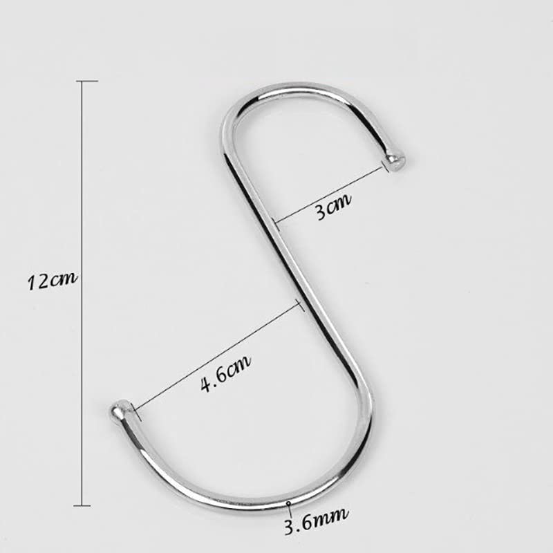 NX Garden 6 Pack 4.8 Inch Heavy Duty Solid Stainless Steel S Hook S Shape Durable Hanging Hooks for Heavy Items Tools, Auto Parts, Bicycle, Tires, Hoses. - Image 2